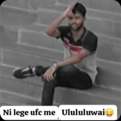 Sidd, a UFC member, sitting on steps