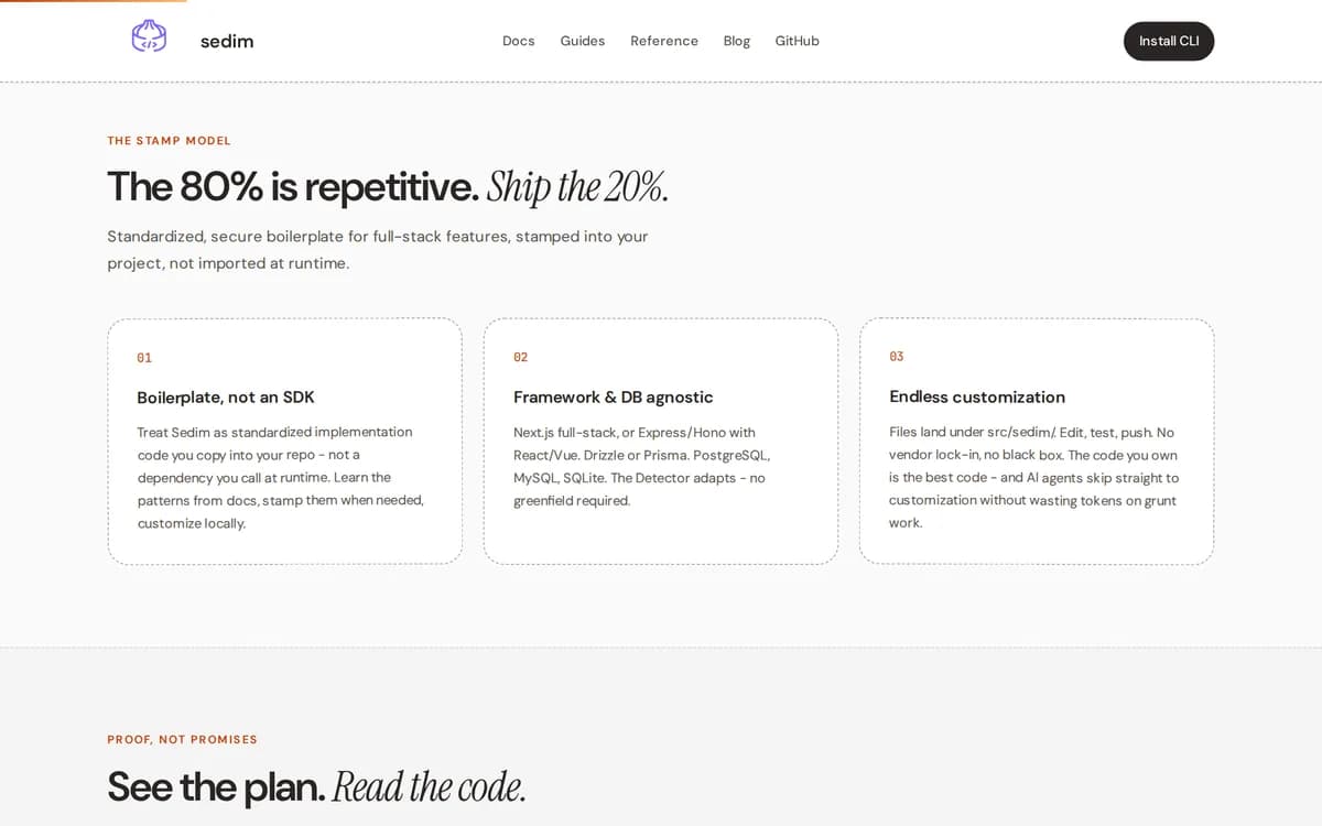 Sedim: The stamp model